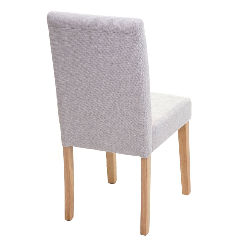 Lot de 6 chaises de salle à manger  Littau - textile, crème-beige, pieds clairs