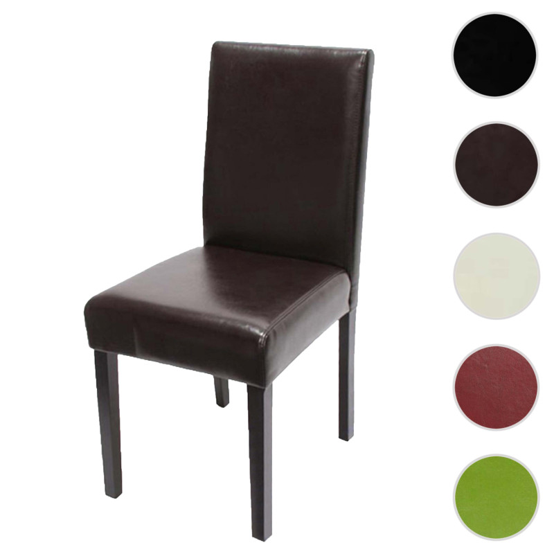 Chaise de salle à manger Littau, , similicuir - gris mat, pieds clairs