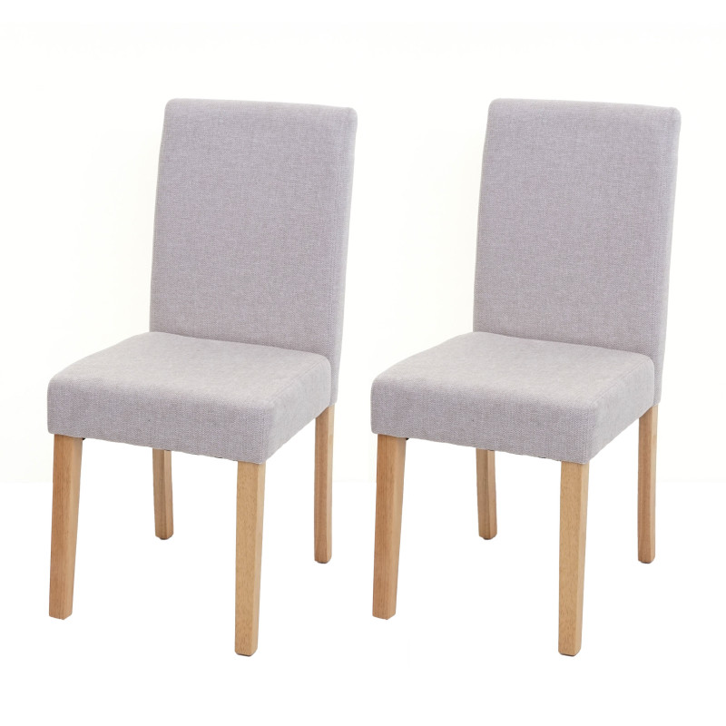 2x chaise de salle à manger  Littau - textile, crème-beige, pieds légers