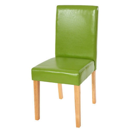 Chaise de salle à manger Littau, , similicuir - vert, pieds clairs