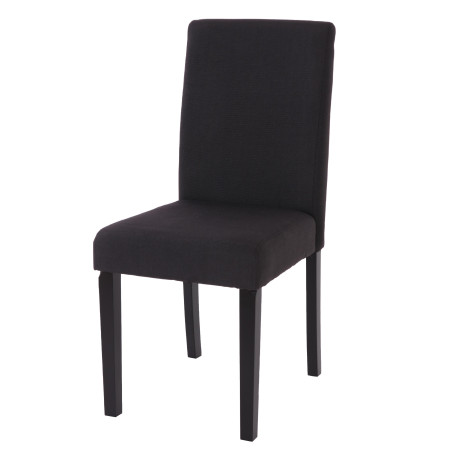 Chaise de salle à manger Littau, , tissu/textile - noir, pieds foncés