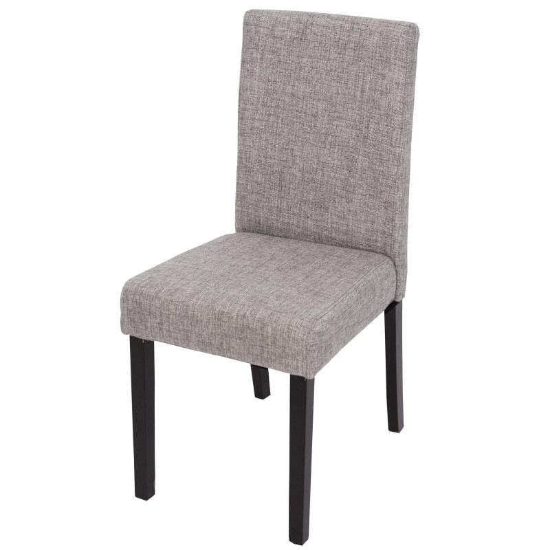 Chaise de salle à manger Littau, , tissu/textile - gris, pieds foncés