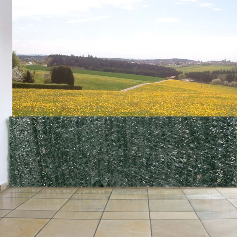 Brise-vue de balcon N77, brise-vent - 300x150cm sapin foncé