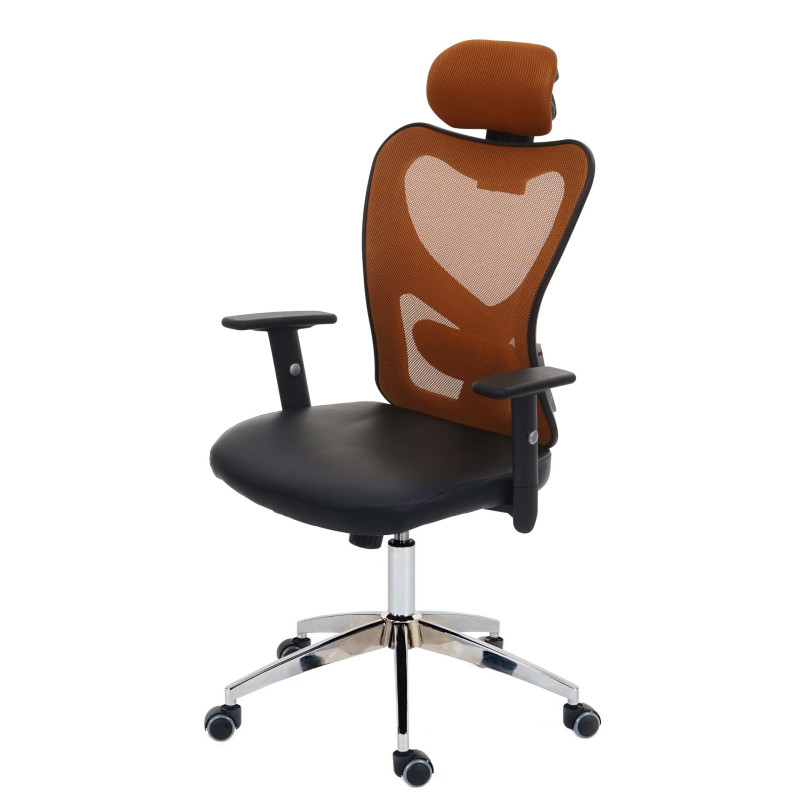 Fauteuil de bureau professionnel Atlanta, fauteuil pivotant de direction Fauteuil de bureau, similicuir - brun
