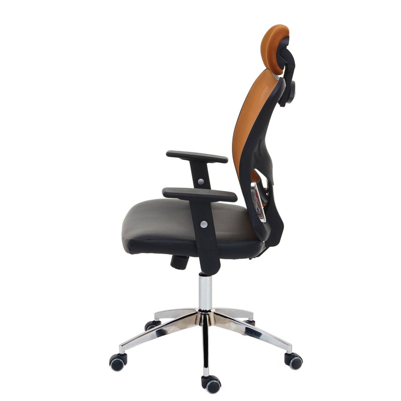 Fauteuil de bureau professionnel Atlanta, fauteuil pivotant de direction Fauteuil de bureau, similicuir - brun