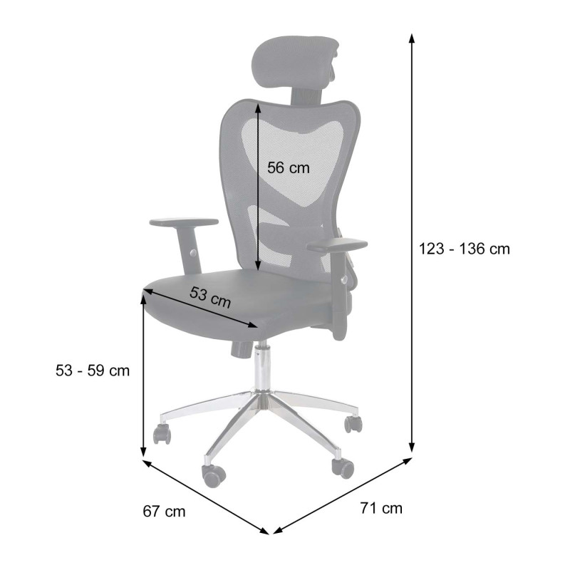 Fauteuil de bureau professionnel Atlanta, fauteuil pivotant de direction Fauteuil de bureau, similicuir - brun