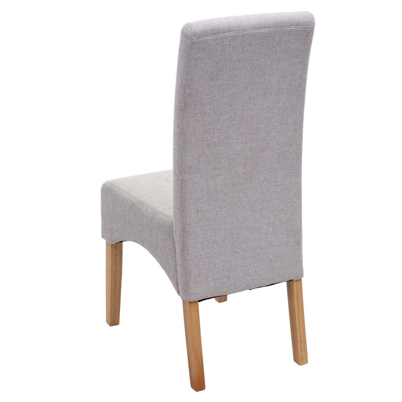 Lot de 6 chaises de salle à manger Latina, , tissu/textile - crème beige, pieds clairs