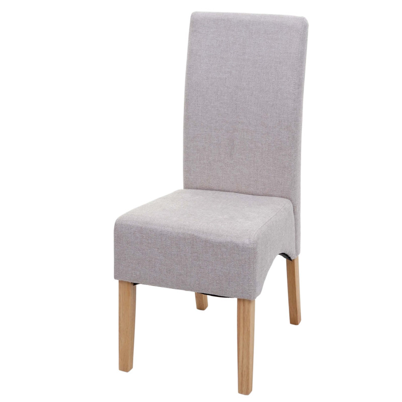 Chaise de salle à manger Latina, , tissu/textile - crème-beige, pieds clair