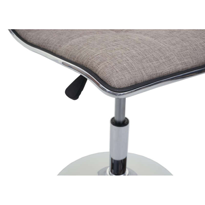 Lot de 6 chaises de salle à manger , réglable en hauteur pivotante, tissu/textile - crème-gris