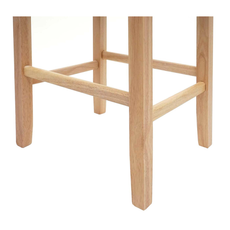 Tabouret de bar tabouret de comptoir, bois - gris mat, pieds clair, similicuir