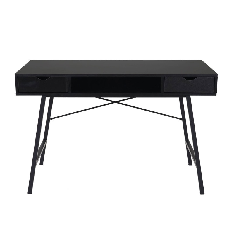 Bureau table d'ordinateur de bureau, structure 3D 120x60xcm - noir