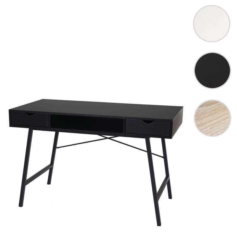 Bureau table d'ordinateur de bureau, structure 3D 120x60xcm - noir
