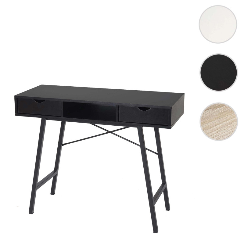 Table console table de rangement table d'appoint, structure 3D 100x40cm - noir