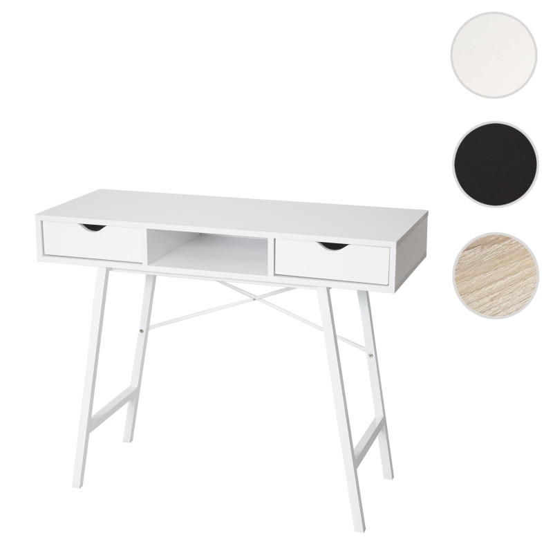 Table console table de rangement table d'appoint, structure 3D 100x40cm - blanc