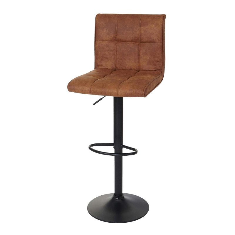 Tabouret de bar tabouret de bar, imitation daim - vintage marron clair