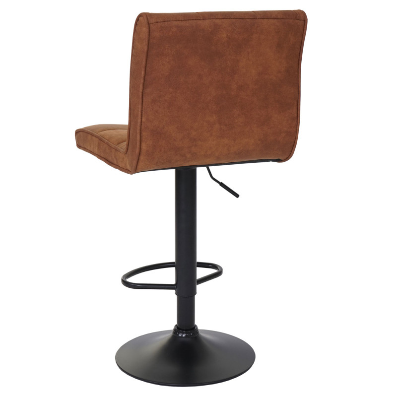 Tabouret de bar tabouret de bar, imitation daim - vintage marron clair