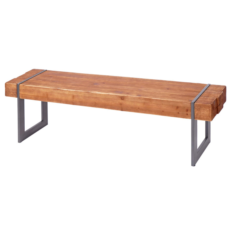 Banc banc de salle à manger, bois de sapin rustique massif - brun 160cm