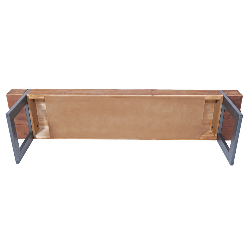 Banc banc de salle à manger, bois de sapin rustique massif - brun 160cm