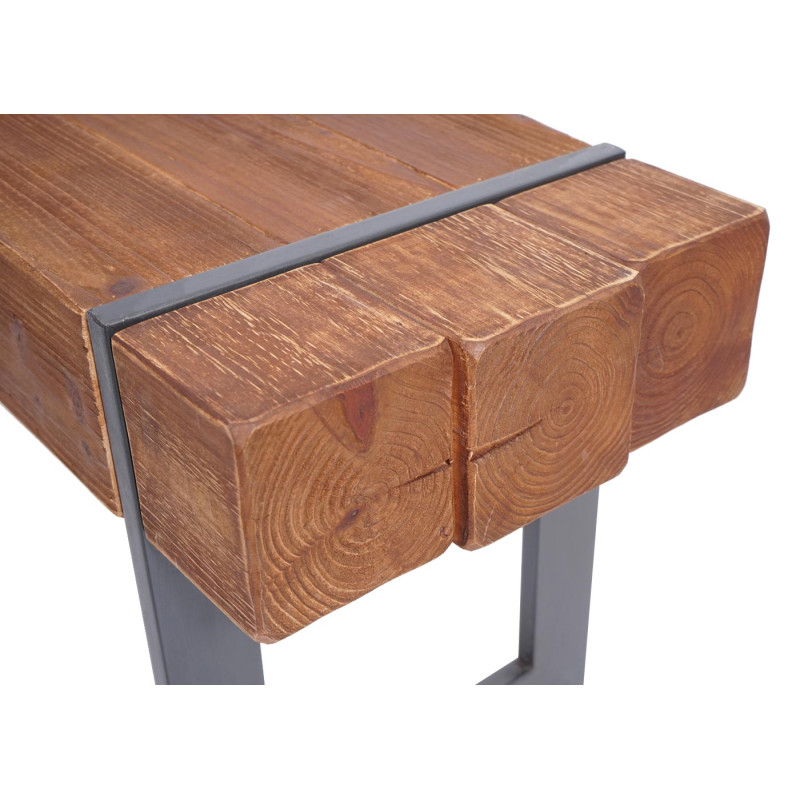 Banc banc de salle à manger, bois de sapin rustique massif - brun 160cm