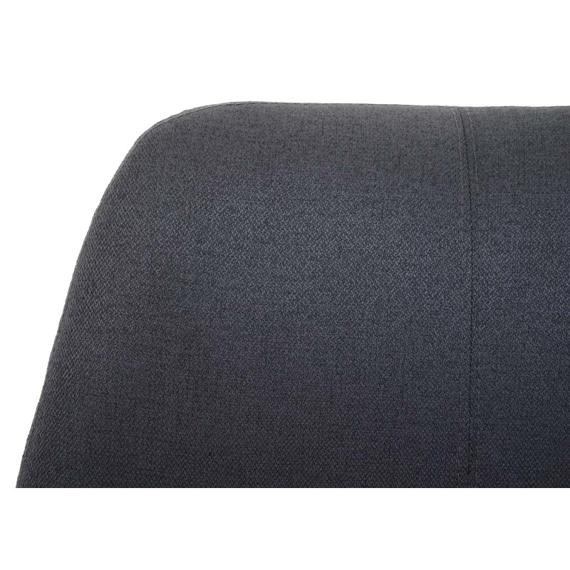 Chaise de salle ä manger tissu/textile acier - gris foncé