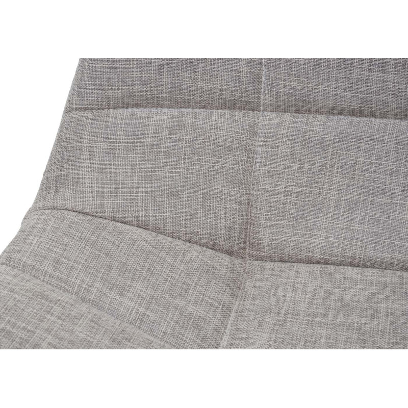 2x Chaise de salle à manger II, , Design Rétro 50's - Tissu/Textile gris crème