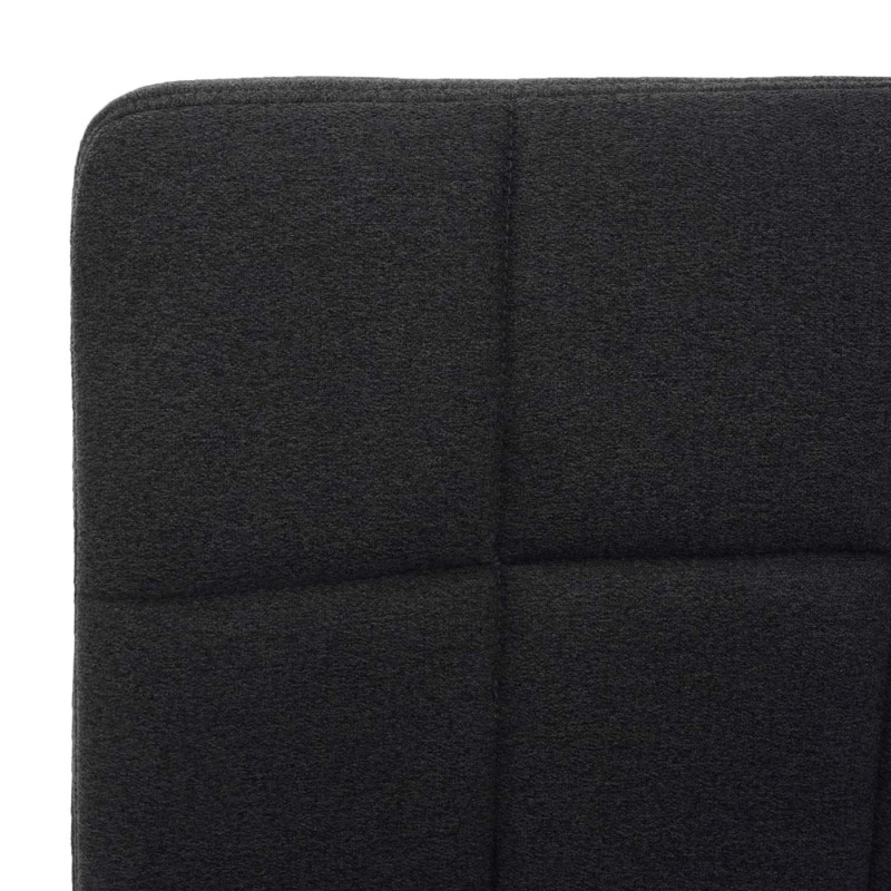 2x chaise de salle à manger Kavala II,  - tissu/textile gris foncé, pied noir