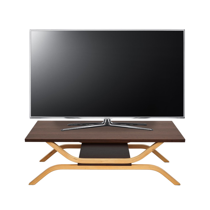 Support TV table TV Table basse, 35x110x48cm - Aspect noyer