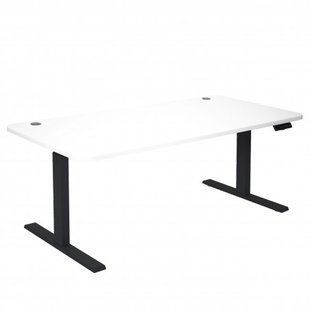 Bureau d'ordinateur mirai blanc et noir