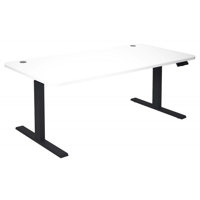 Bureau d'ordinateur mirai blanc et noir