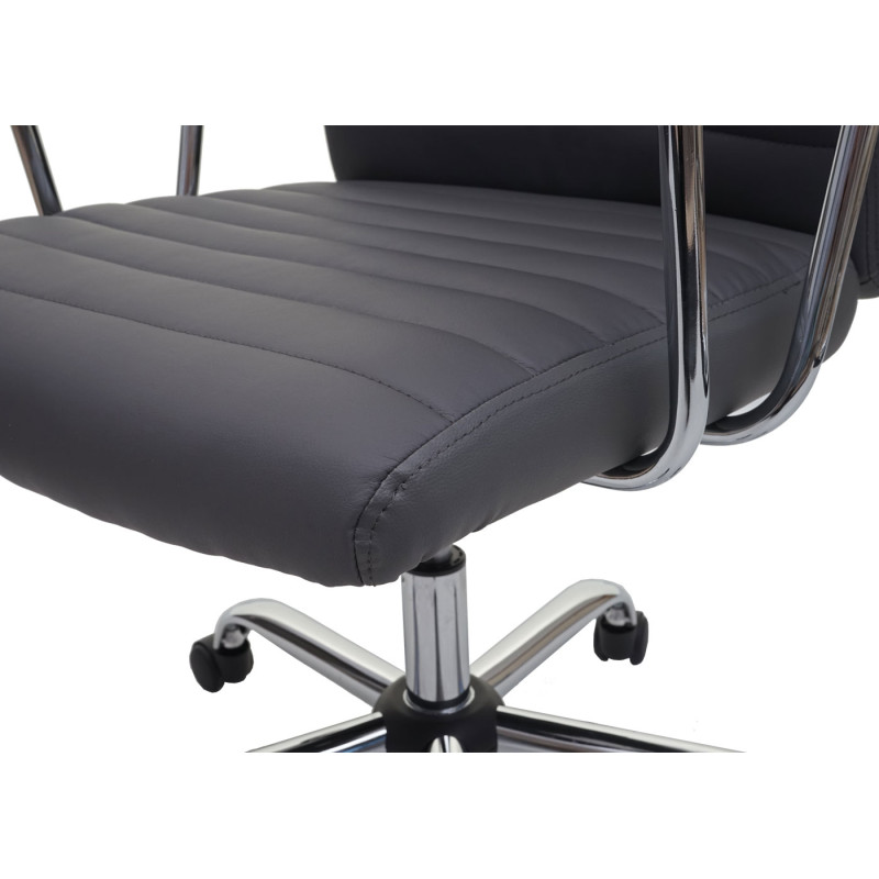 Chaise de bureau Cagliari, chaise pivotante, chaise de bureau, chaise de direction, cuir synthétique - gris