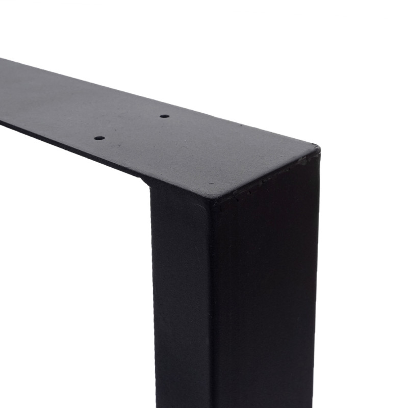 2x pied de table pour table de salle à manger Cadre de table de bureau, industriel 74x80cm - noir