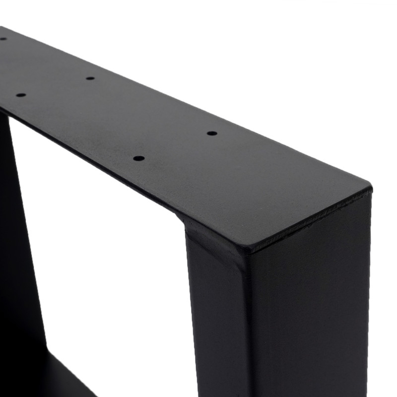 2x pied de table pour table basse, banc, cadre de table, industriel 37x40cm - noir