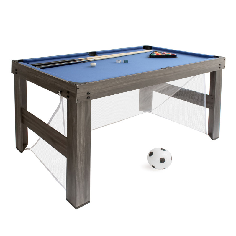 Table de baby-foot 20 jeux en 1 table de jeu, multijoueur, MDF 174x107x60cm - gris anthracite