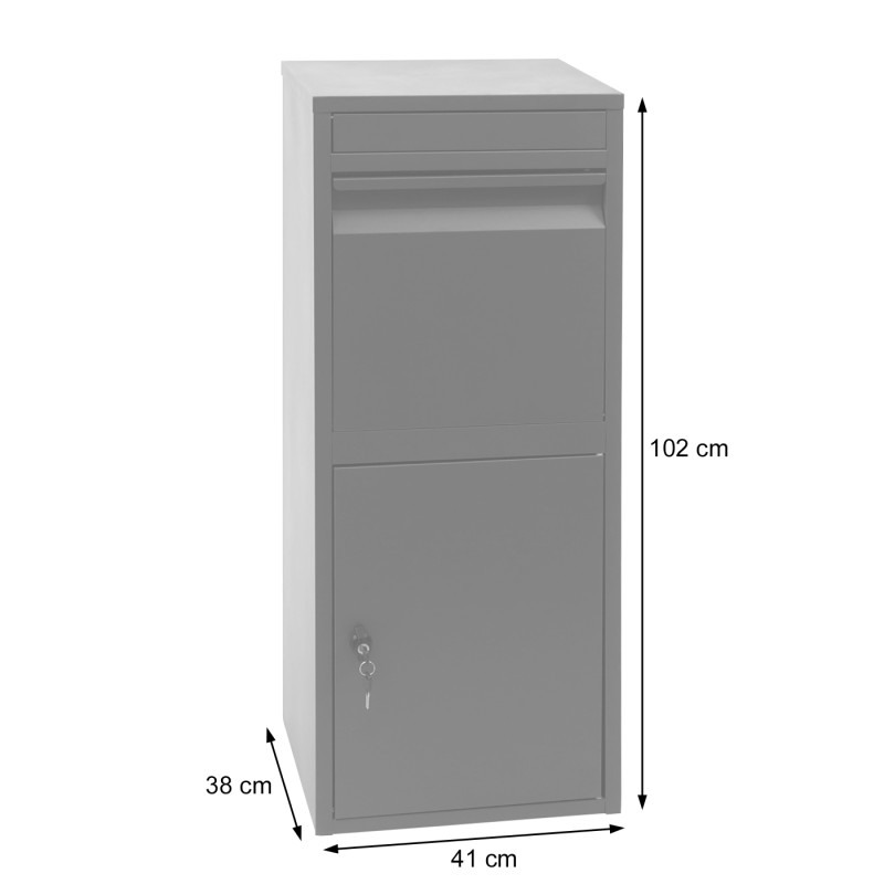 Boîte à colis boîte aux lettres - acier inoxydable anthracite