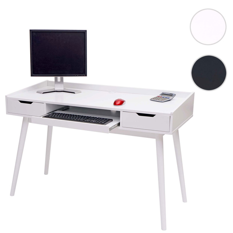 Bureau table pour ordinateur, MDF 120x55cm - blanc