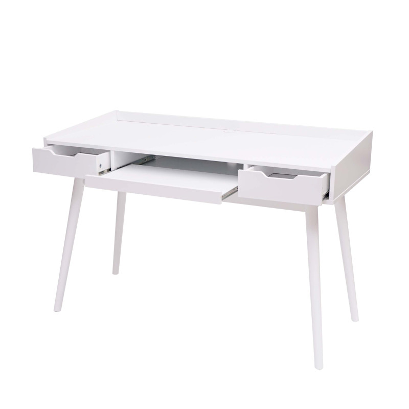 Bureau table pour ordinateur, MDF 120x55cm - blanc