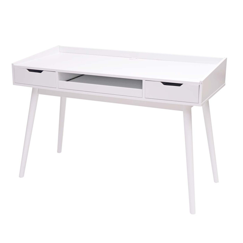 Bureau table pour ordinateur, MDF 120x55cm - blanc