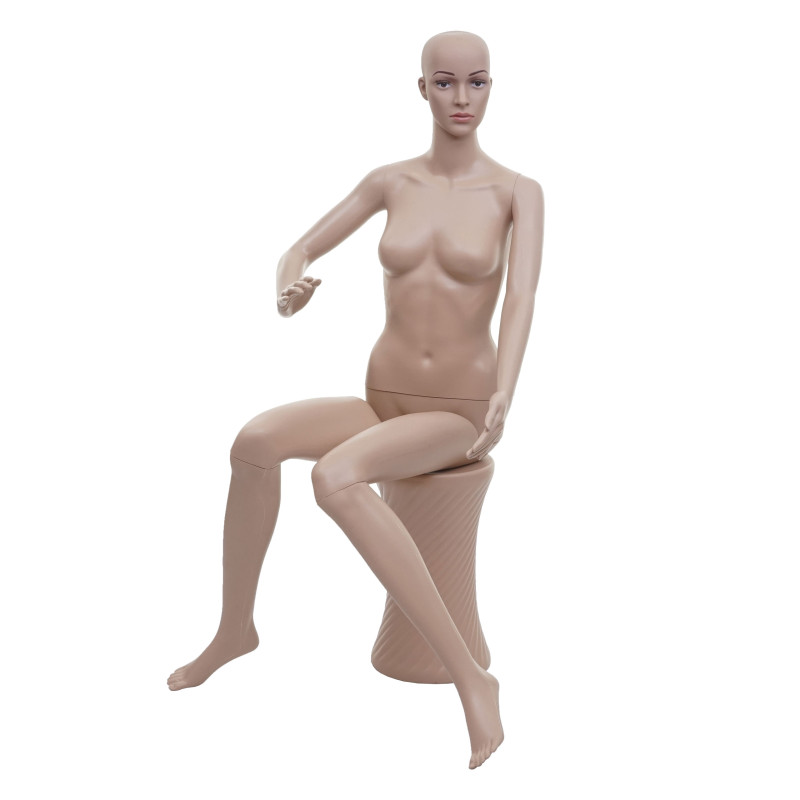 Mannequin mannequin femme poupée, mannequin de tailleur, assis grandeur nature mobile