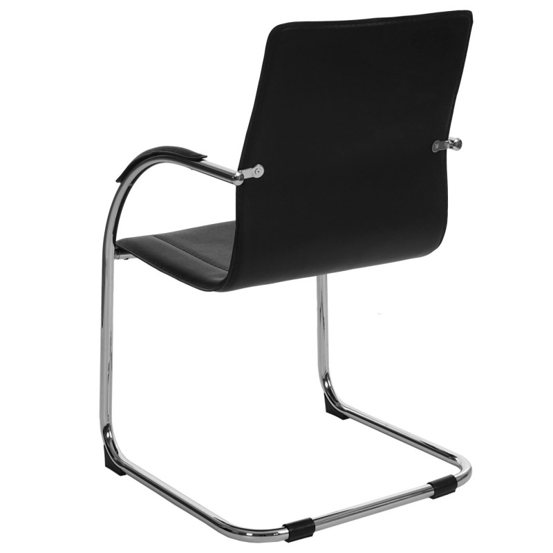 Lot de 6 chaises de salle à manger Samara,  à piétement luge Chaise, acier - noir