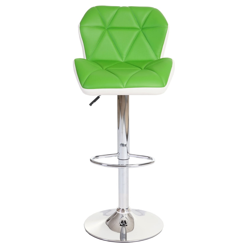 Tabouret de bar tabouret de bar, cuir synthétique réglable en hauteur - vert