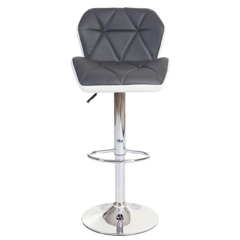 Tabouret de bar tabouret de bar, cuir synthétique réglable en hauteur - gris