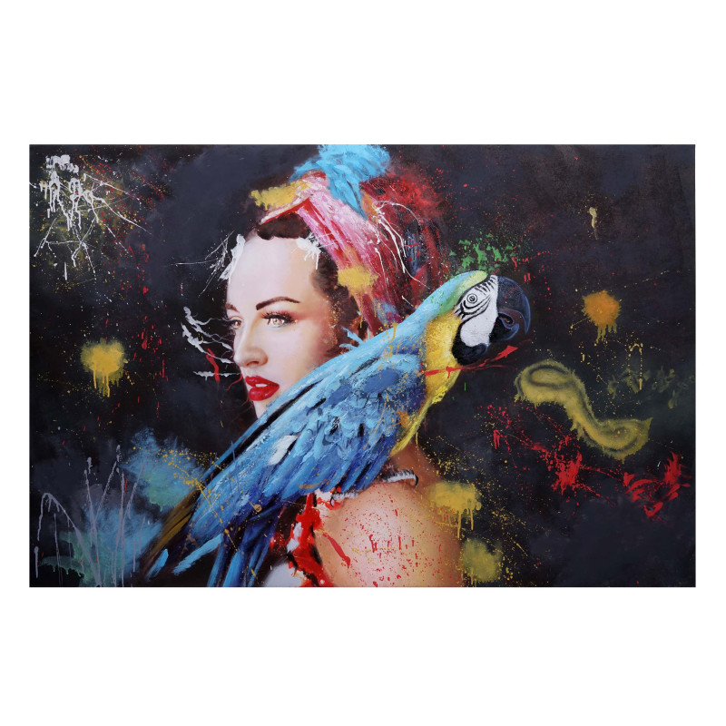Peinture à l'huile femme peinture sur toile XL, peinte à la main - 150x100cm
