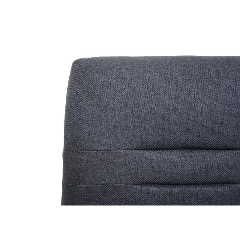 6x chaise de salle à manger , tissu/textile acier brossé - gris foncé