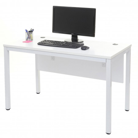 Bureau d'ordinateur blanc 76x120x60cm
