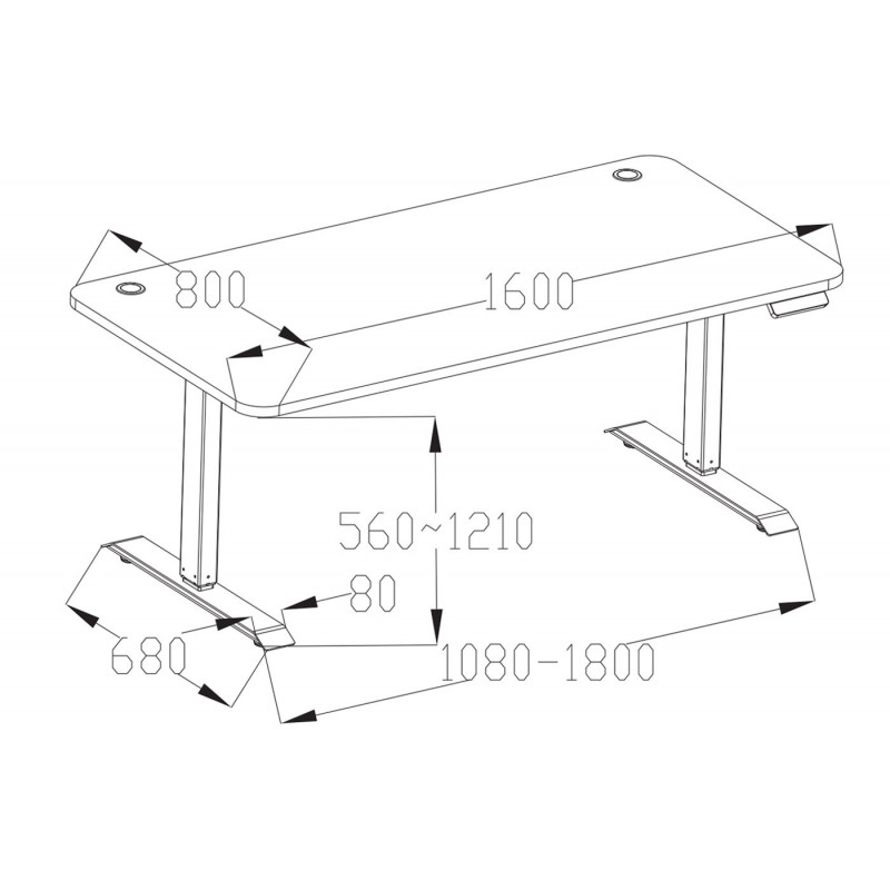 Cadre de table à hauteur variable pour bureau mouvaux