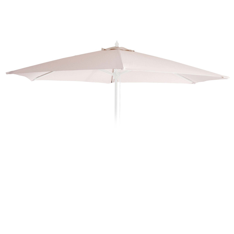 Housse de rechange pour parasol Florida, housse de rechange pour parasol, Ø 3m polyester 6 baleines - crème