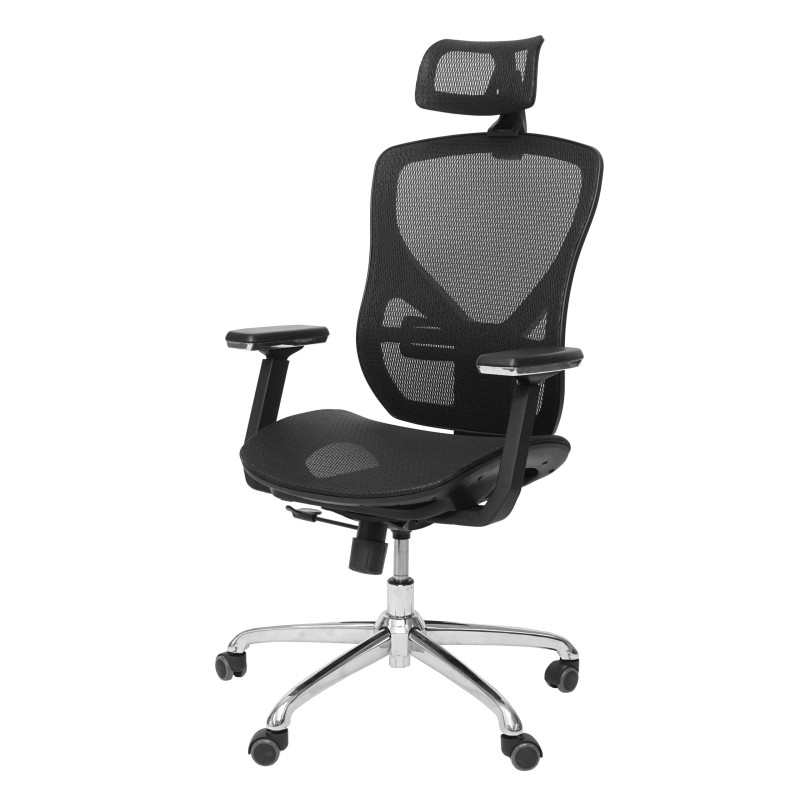 Chaise de bureau chaise de bureau, fonction coulissante tissu/textile ISO9001 - noir/noir