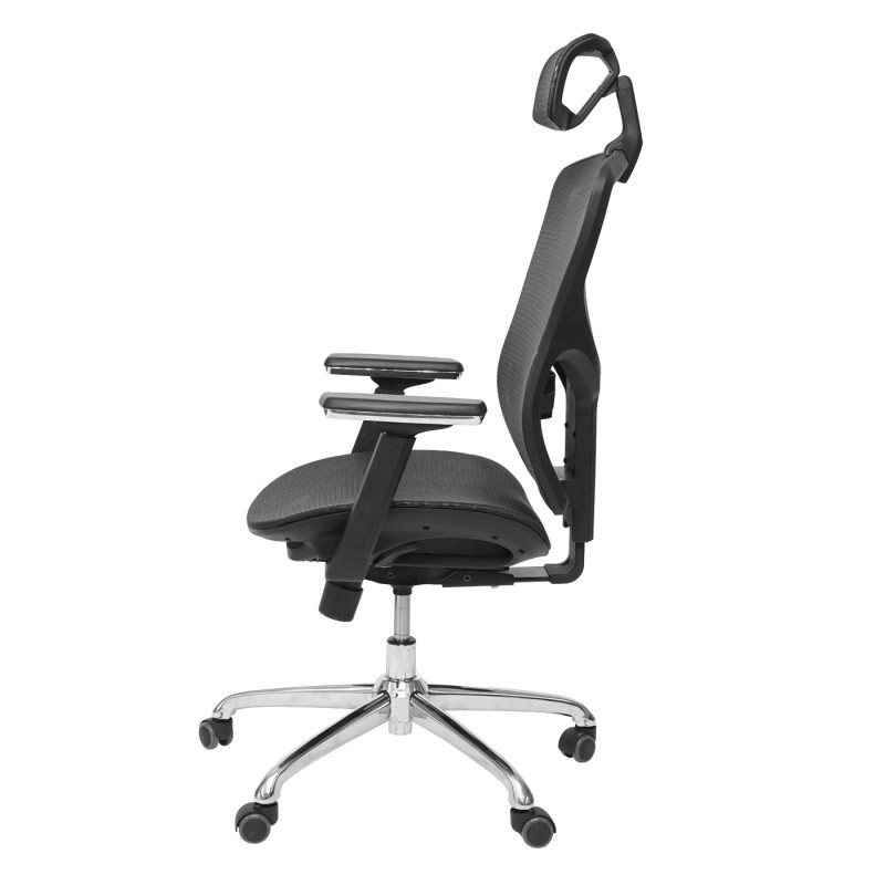 Chaise de bureau chaise de bureau, fonction coulissante tissu/textile ISO9001 - noir/noir