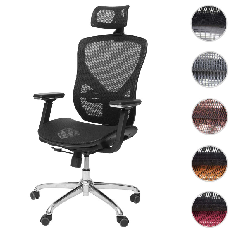 Chaise de bureau chaise de bureau, fonction coulissante tissu/textile ISO9001 - noir/noir