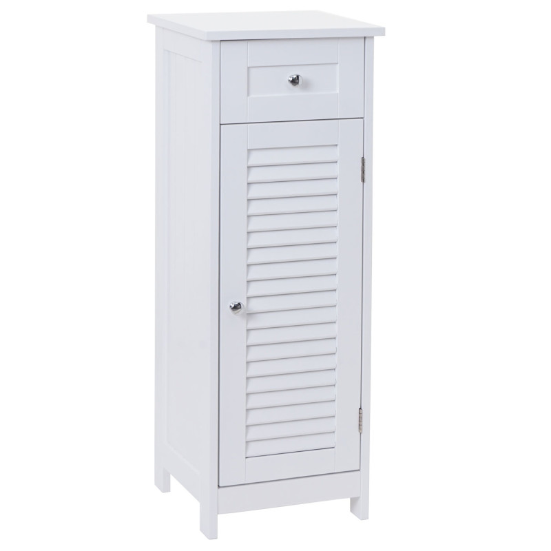 Étagère armoire de salle de bain, compartiment, style maison de campagne 88x32x30cm blanc